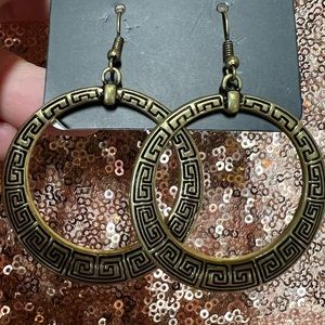 Dangle Aztec Hoop Earrings